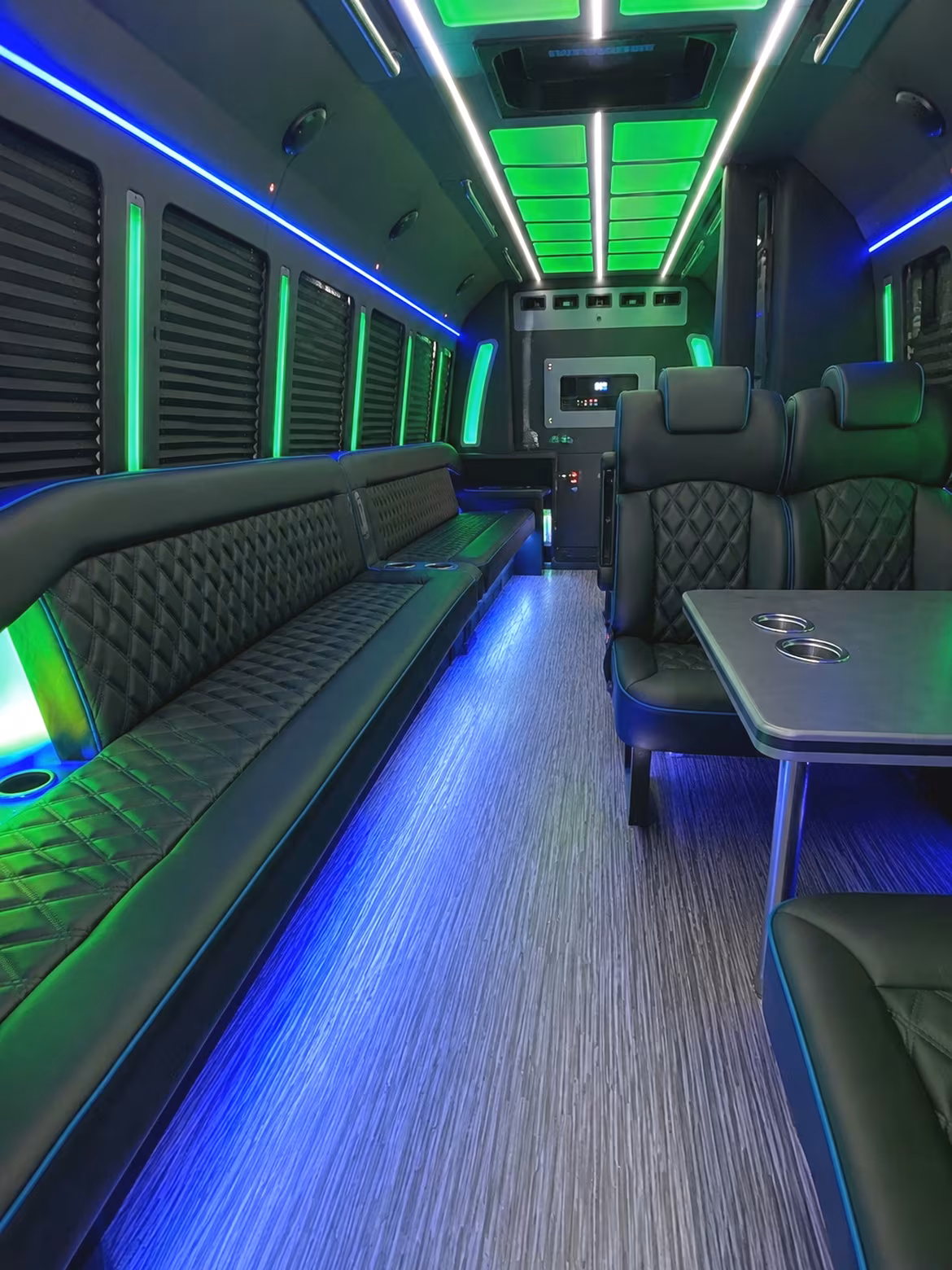 Honolulu Bachelor & Bachelorette Transportation party bus interior
