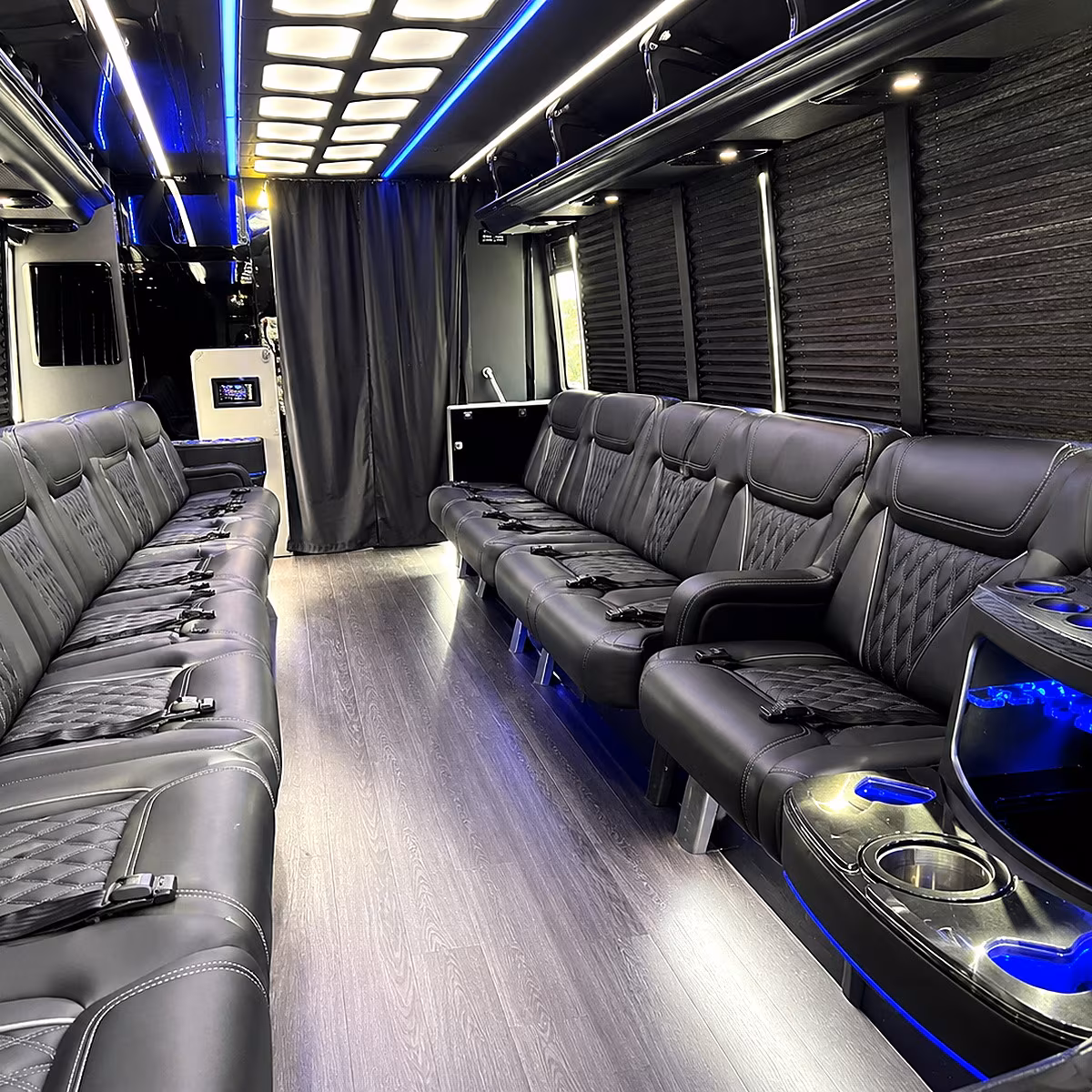 Honolulu Bachelor & Bachelorette Transportation party bus interior
