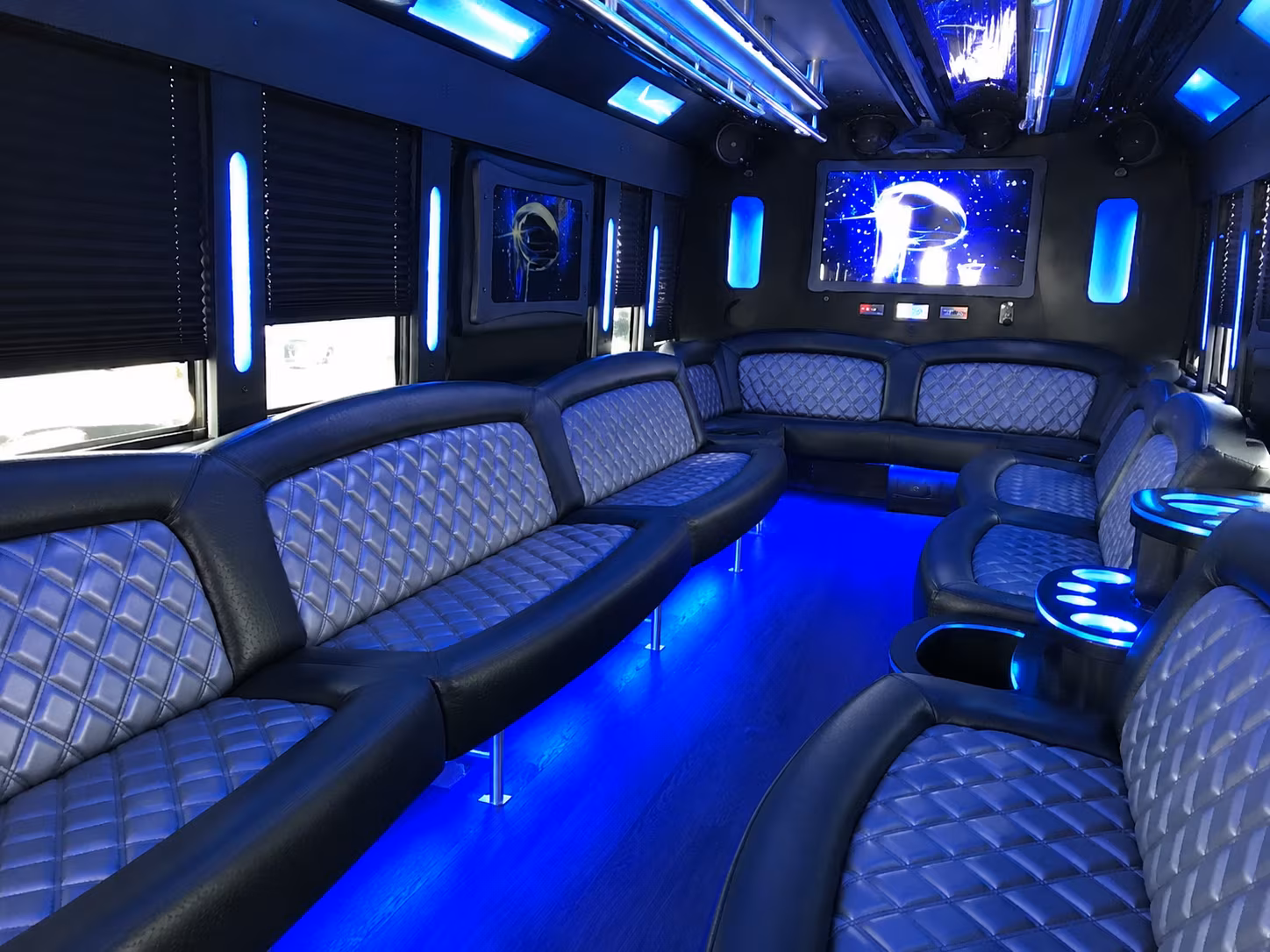 Honolulu Bachelor & Bachelorette Transportation party bus interior