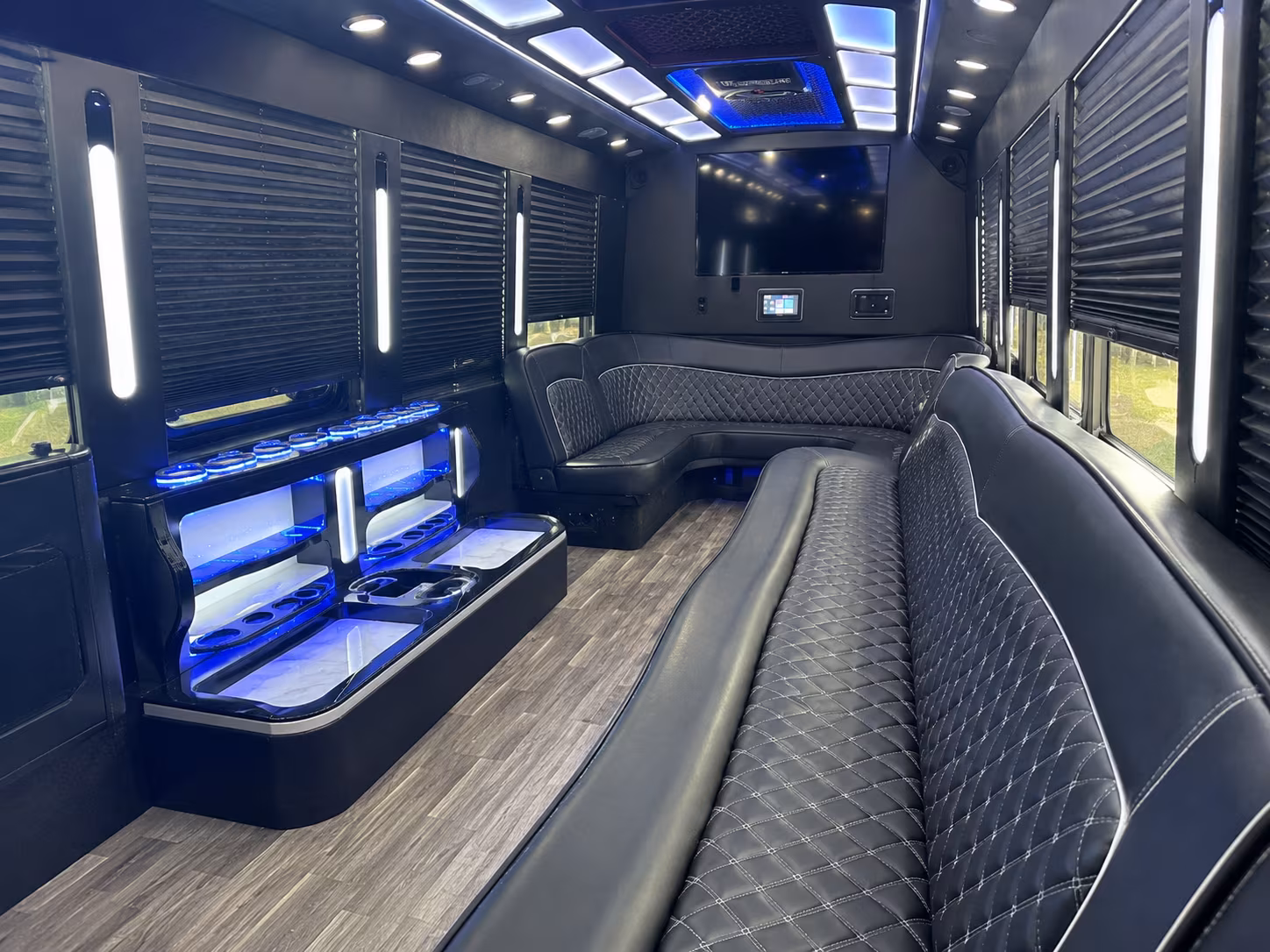 Honolulu Private Event Transportation party bus exterior